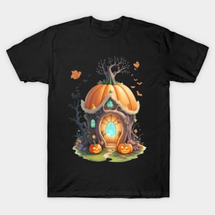 Enchanted forest halloween Pumpkin Sticker T-Shirt